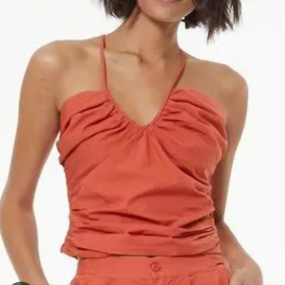Young Fabulous & Broke Orange Cotton Top S